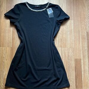 Black Dress with Chain Detail